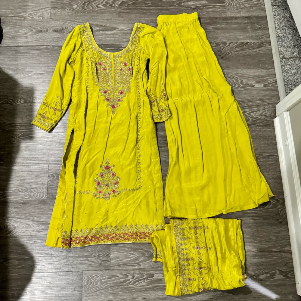 NEON GREEN (HIGHLIGHTER) PALLAZZO SUIT